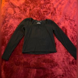 Eye Candy Black Fitted Long Sleeve Blouse